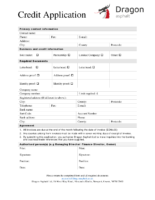 DA Credit application