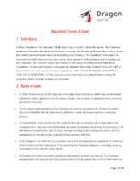 Standard terms of sale